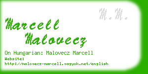 marcell malovecz business card